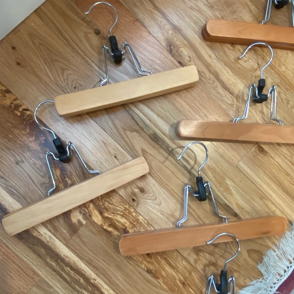 Wooden Pant Hangers with Metal Clips - Picture 2 of 3